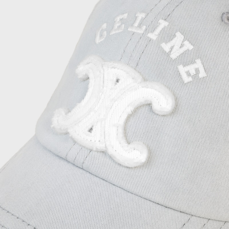 triomphe cap IN LIGHT COTTON GABARDINE - FADED GREY -  - 1 | CELINE