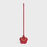 PLUM FLOWER CHARM IN Smooth calfskin - RED - CHARMS AND ACCESSORIES - 1 | CELINE
