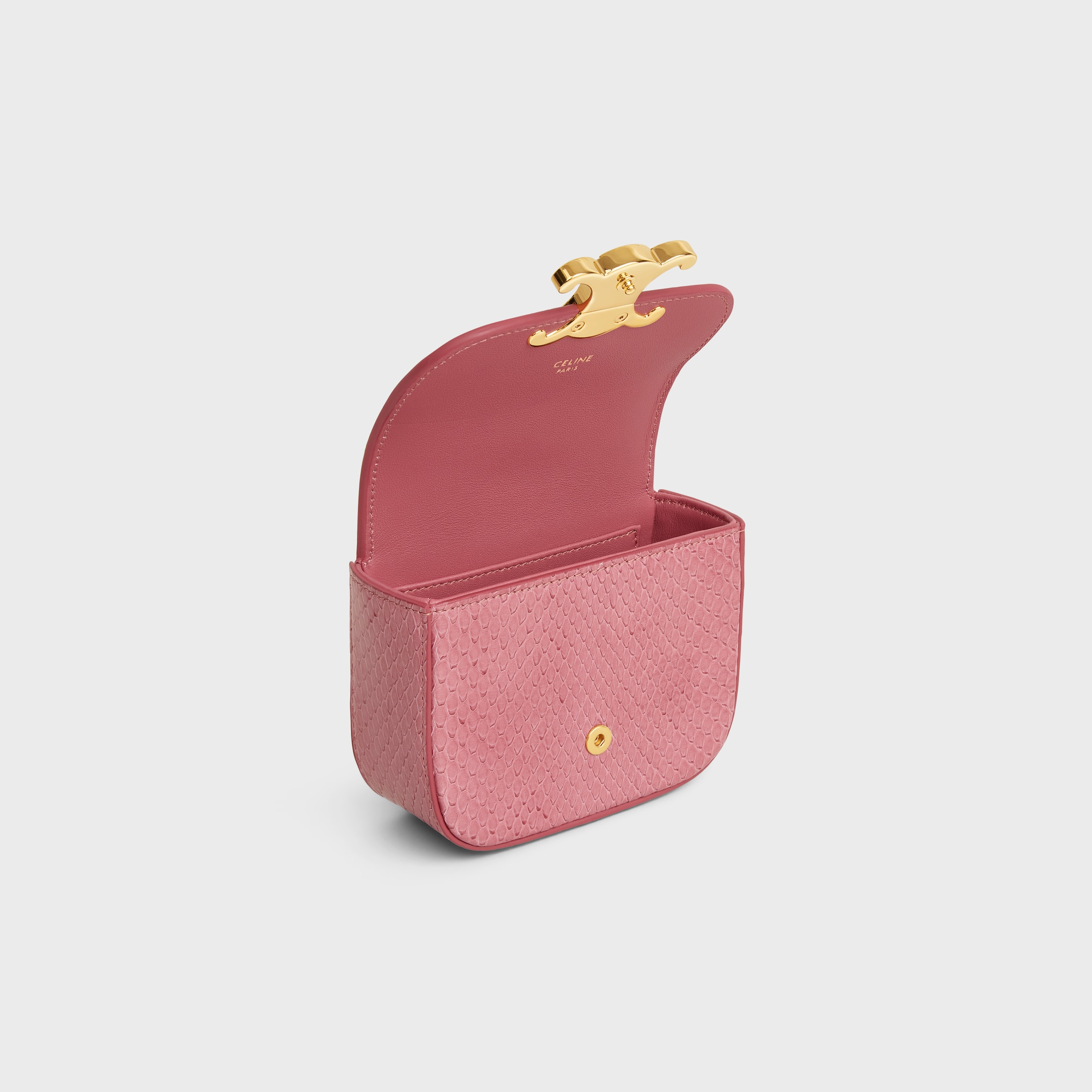 【CELINE】ミニチェーンクロード パイソン ピンク MINI CHAIN CLAUDE in PYTHON - PINK | CELINE