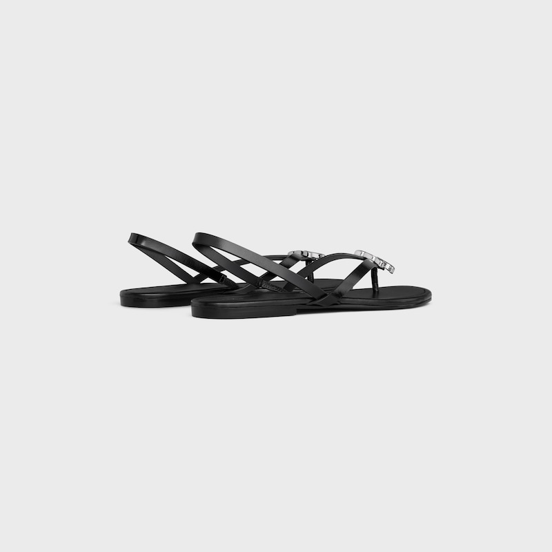 BIKI SANDAL IN CALFSKIN - BLACK -  - 1 | CELINE