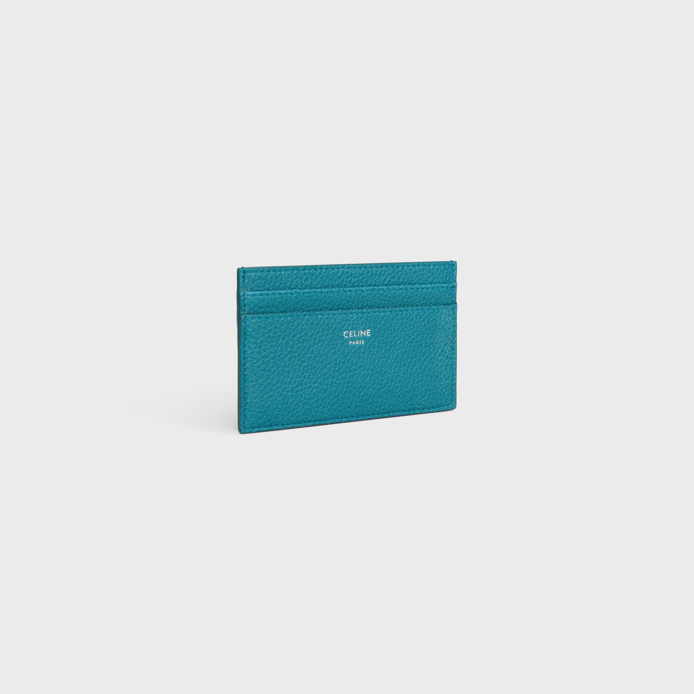MEDIUM CARD HOLDER IN GRAINED CALFSKIN - COBALT | CELINE