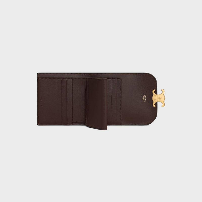 Small Flap Wallet TRIOMPHE IN Python - HONEY - WALLETS - 1 | CELINE
