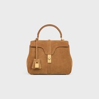 Small 16 Bag in SUEDE CALFSKIN - TOBACCO - GIFT FINDER - 1 | CELINE