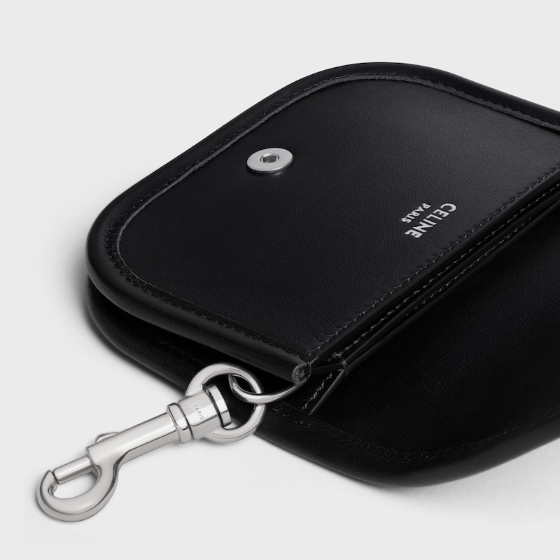 LLAVERO NANO BESACE TRIOMPHE DE PIEL DE BECERRO LISA - NEGRO - ACCESORIOS TECNOLÓGICOS - 1 | CELINE