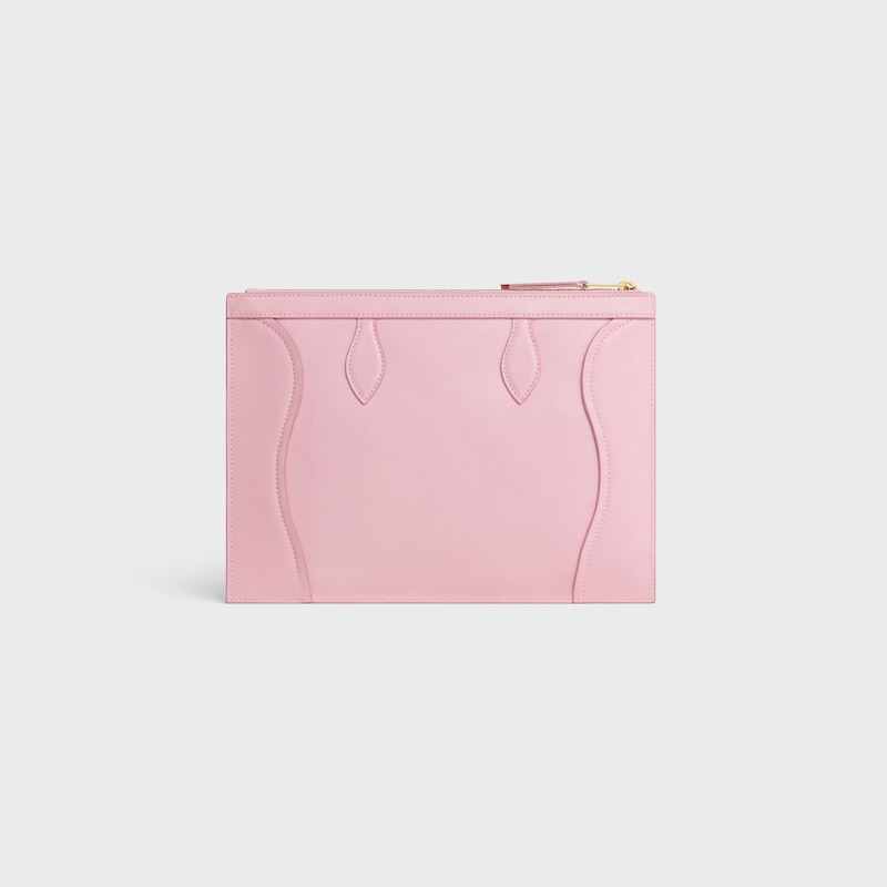 MEDIUM POUCH IN GLOSSY CALFSKIN - DIRTY PINK - POUCHES AND TECH ACCESSORIES - 1 | CELINE