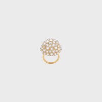 Celine Heirlooms Dome水晶及金色飾面黃銅戒指 - 金色 -  - 1 | CELINE