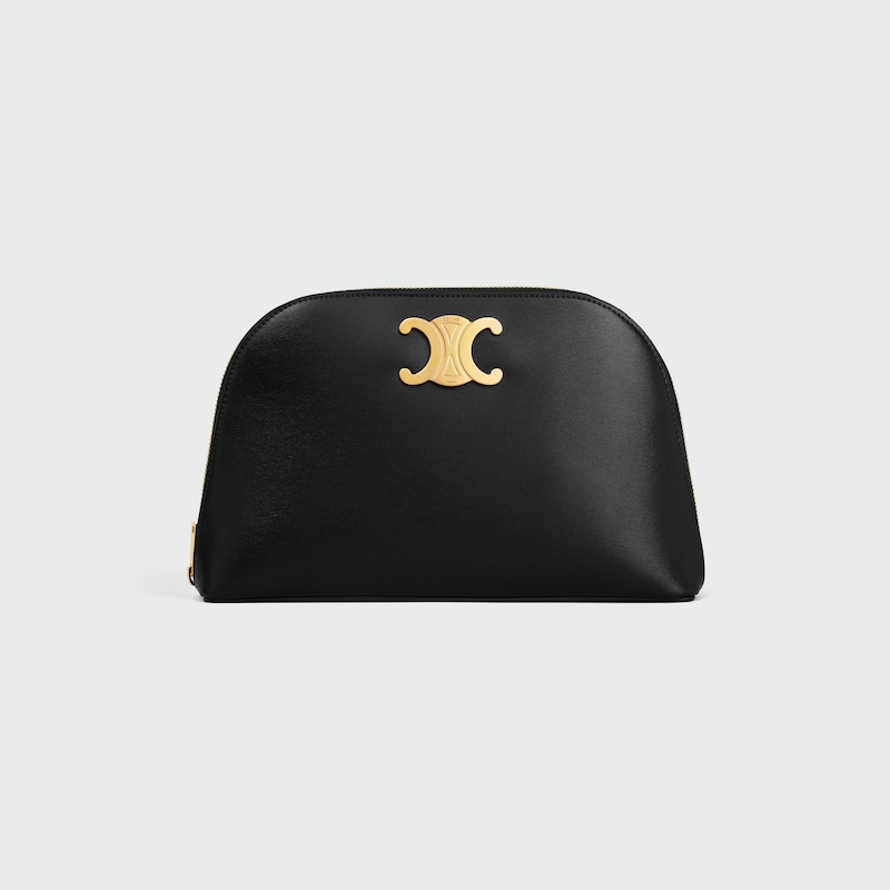 POUCH TRIOMPHE in SHINY CALFSKIN - BLACK - GIFT FINDER - 1 | CELINE