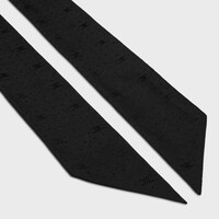 lavalliere in mini polka dots silk twill - BLACK -  - 1 | CELINE