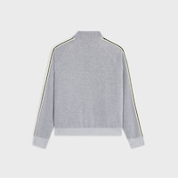 tracksuit jacket IN VELVET COTTON - GREY/ BLACK -  - 2 | CELINE