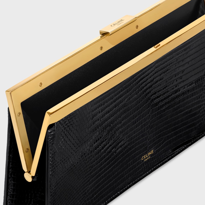 CLUTCH CELINE AUGUSTINE IN Lizard - BLACK - MORE LINES - 1 | CELINE