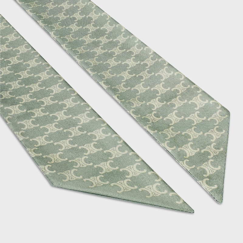 lavalliere IN mini triomphe silk twill - SAGE/MINT -  - 1 | CELINE