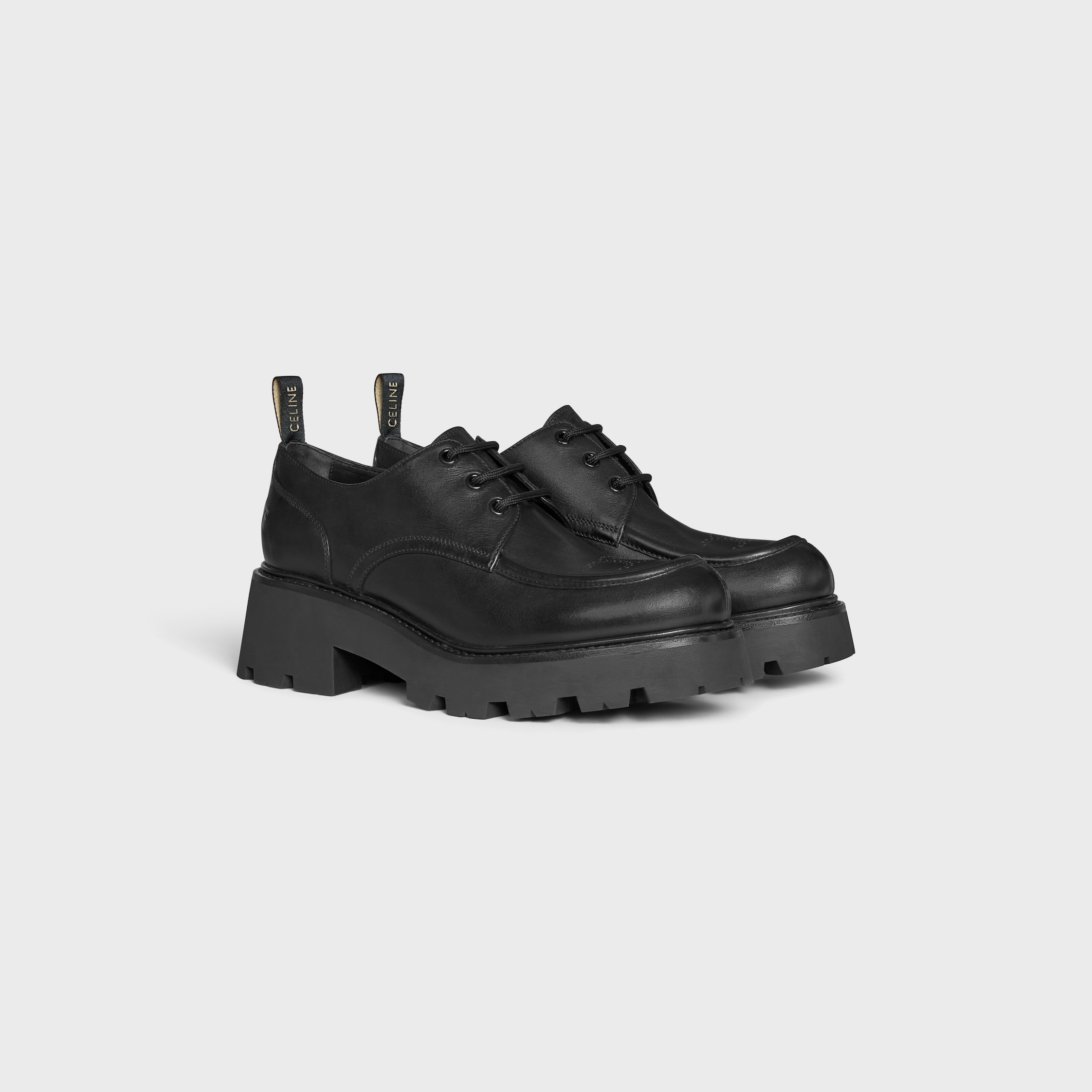 CÉLINE ブラックヒール38 CELINE セリーヌ ブロックスライド サンダル ブラック