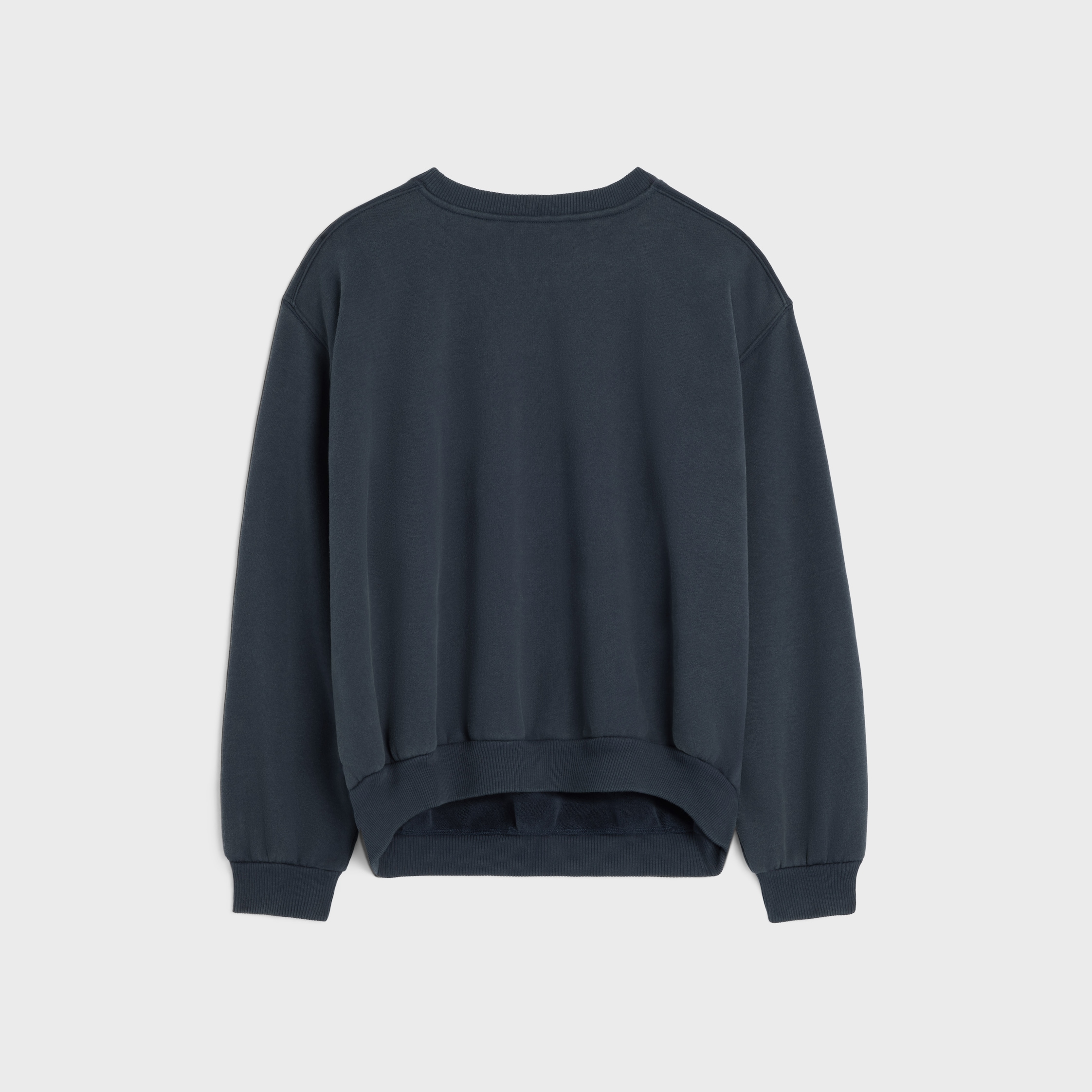 loose sweatshirt IN cotton fleece - NAVY / RED / WHITE | CELINE