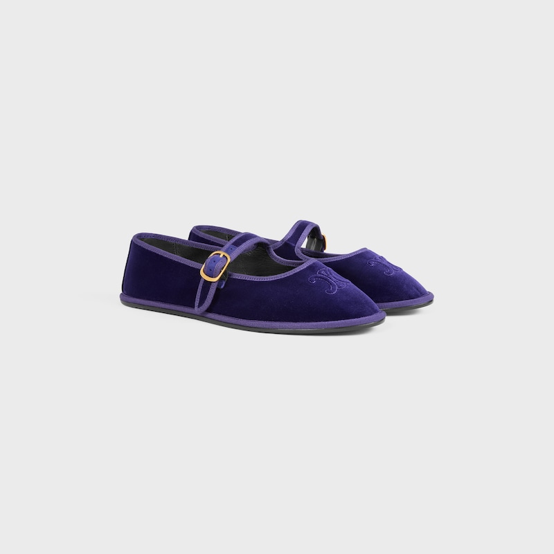 BAILARINA MARY-JANE EVE TRIOMPHE DE TERCIOPELO - MORADO -  - 1 | CELINE