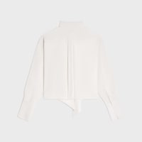 cropped lavalliere shirt IN silk twill - CRAIE -  - 2 | CELINE