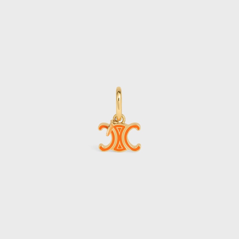 Triomphe Celine Charms en &eacute;mail et Laiton Dor&eacute; - Dor&eacute; et Orange - CELINE CHARMS - 1 | CELINE