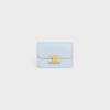 CARD HOLDER WITH FLAP TRIOMPHE IN Shiny calfskin - GLACIER - NEW - 1 | CELINE