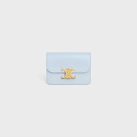 トリオンフフラップ付きカードホルダー / シャイニーカーフスキン - グラシエ - コインケース&カードホルダー - 1 | CELINE