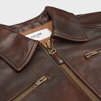 보머 재킷 - 카프스킨 - 다크 브라운 내추럴 -  - 1 | CELINE