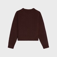 crewneck sweater IN SEAMLESS CASHMERE - BROWN -  - 2 | CELINE