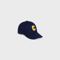 C字母法蘭絨棒球帽 - ROYAL BLUE/YELLOW -  - 1 | CELINE