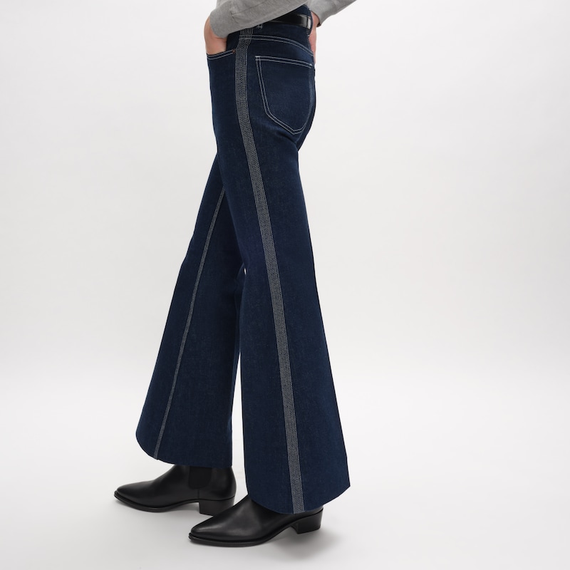 FLARE JEANS 003 IN LIGHTWEIGHT INDIGO DENIM - RINSED -  - 1 | CELINE