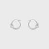 Créoles Double Knot en Laiton Rhodié - ARGENT - GIFT FINDER - 1 | CELINE