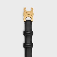 Small 18MM Triomphe Belt IN Taurillon Leather - BLACK -  - 1 | CELINE