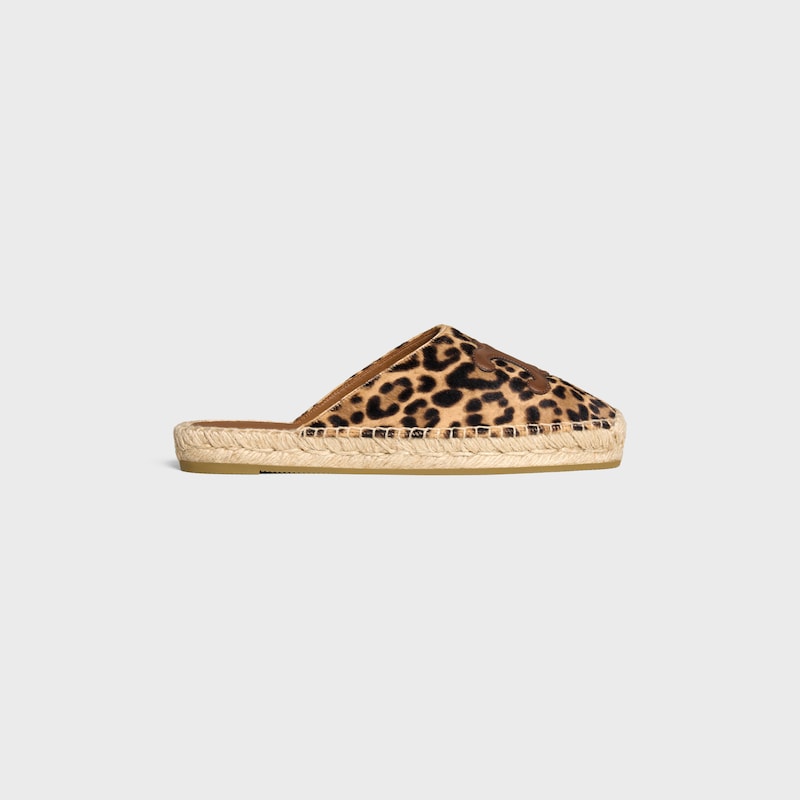 LES ESPADRILLES CELINE MULE IN Leopard Printed Hairy Calfskin - BROWN / BEIGE -  - 1 | CELINE
