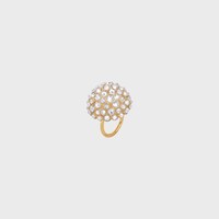 Celine Heirlooms Dome Ring in Strass and Brass with gold finish - GOLD -  - 2 | CELINE