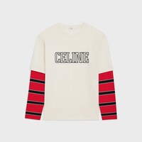 CELINE 루즈 티셔츠 - 코튼 저지 - WASHED WHITE/ RED/ BLACK -  - 1 | CELINE