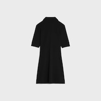 polo mini dress IN ribbed cotton - BLACK / WHITE -  - 2 | CELINE
