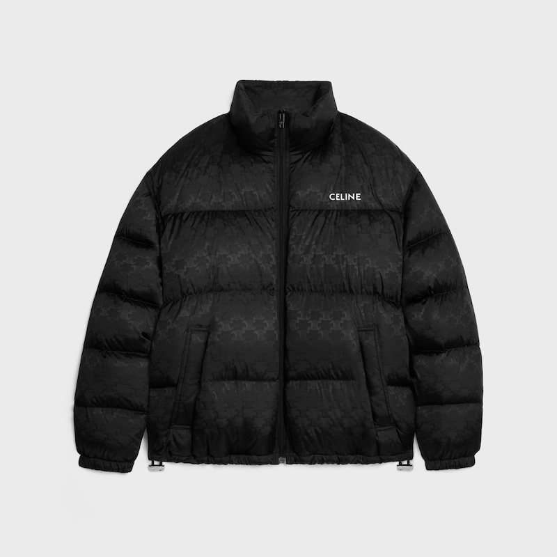 celine puffer jacket IN MONOGRAM JACQUARD NYLON - BLACK -  - 1 | CELINE