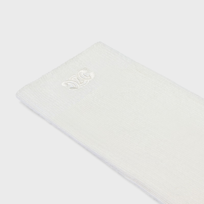 long triomphe socks IN cotton - OFF WHITE -  - 1 | CELINE
