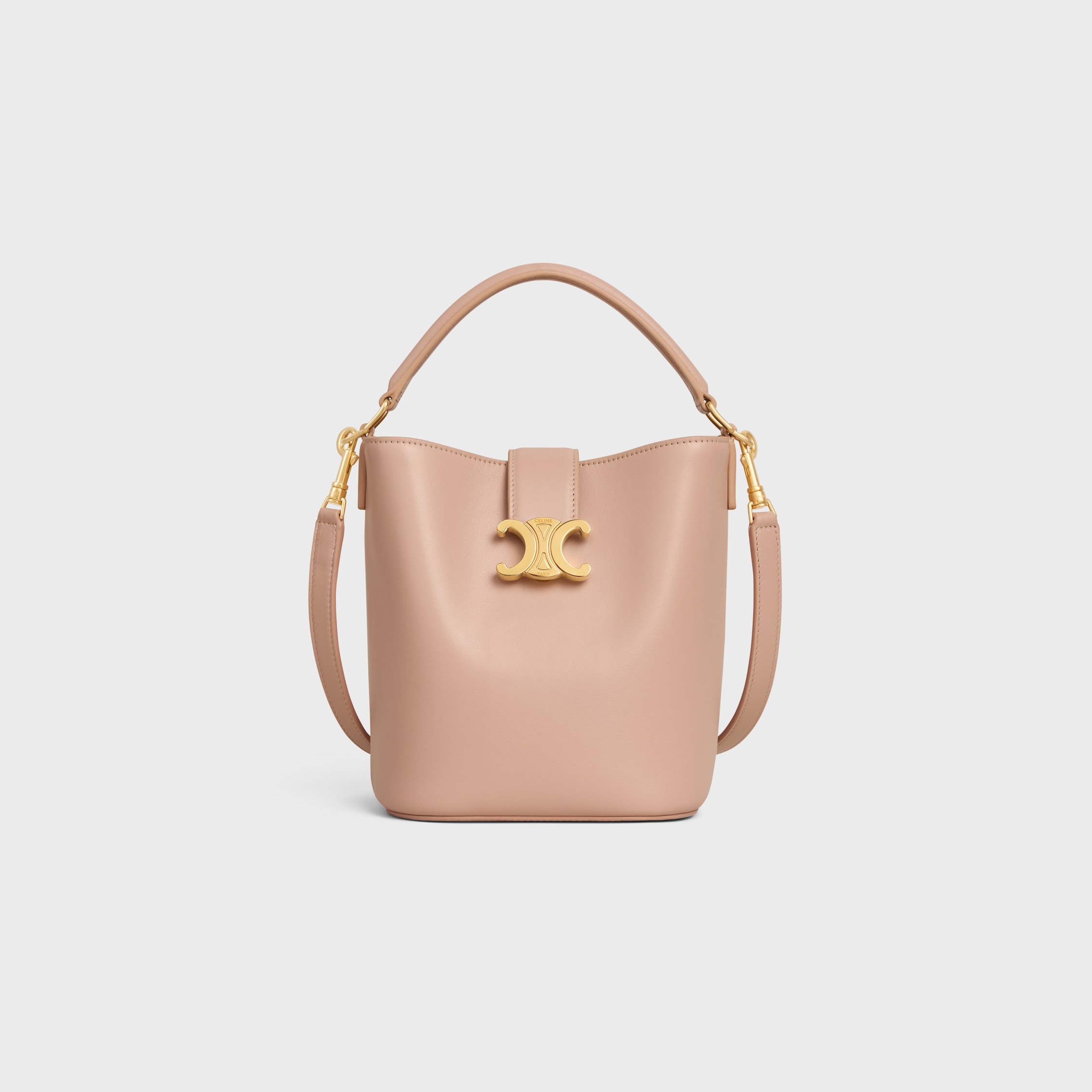 CELINE【入手困難】★LOUISE BUCKET★ラフィア＆カーフ★SMALL SMALL LOUISE BUCKET IN RAFFIA AND CALFSKIN - NATURAL / TAN