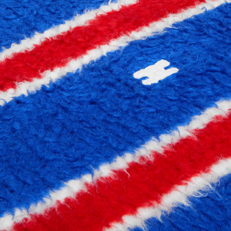 polo sweater IN BRUSHED STRIPED COTTON - BLUE/RED/ECRU -  - 1 | CELINE