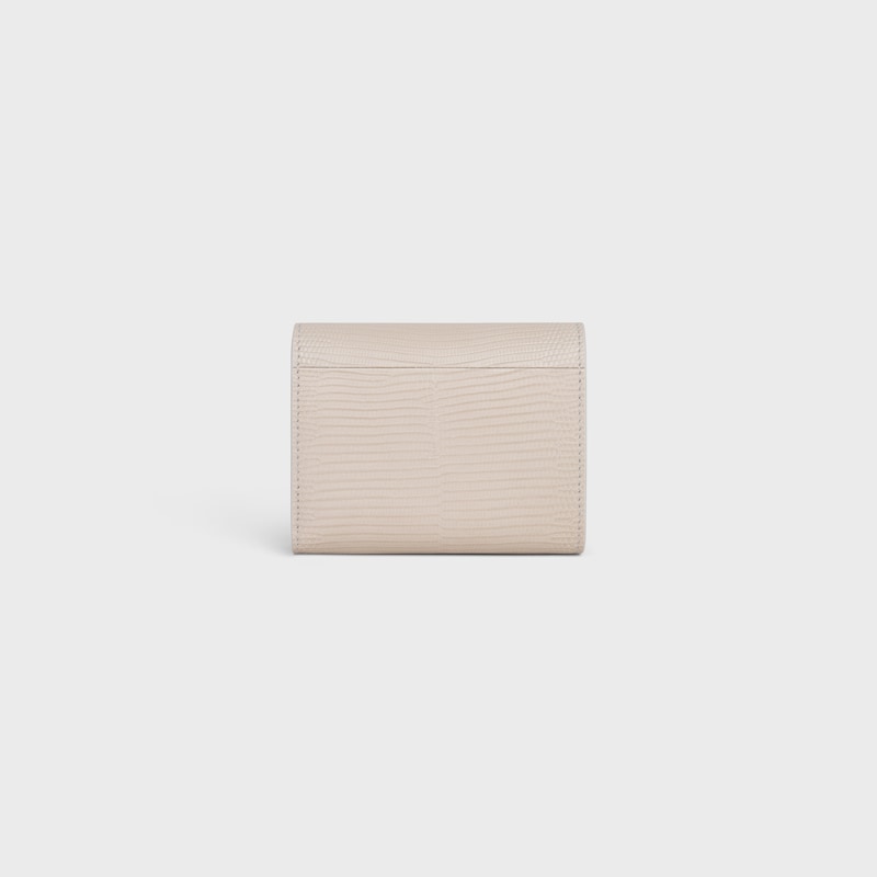 Small Flap Wallet TRIOMPHE in LIZARD - LIGHT STONE - WALLETS - 1 | CELINE