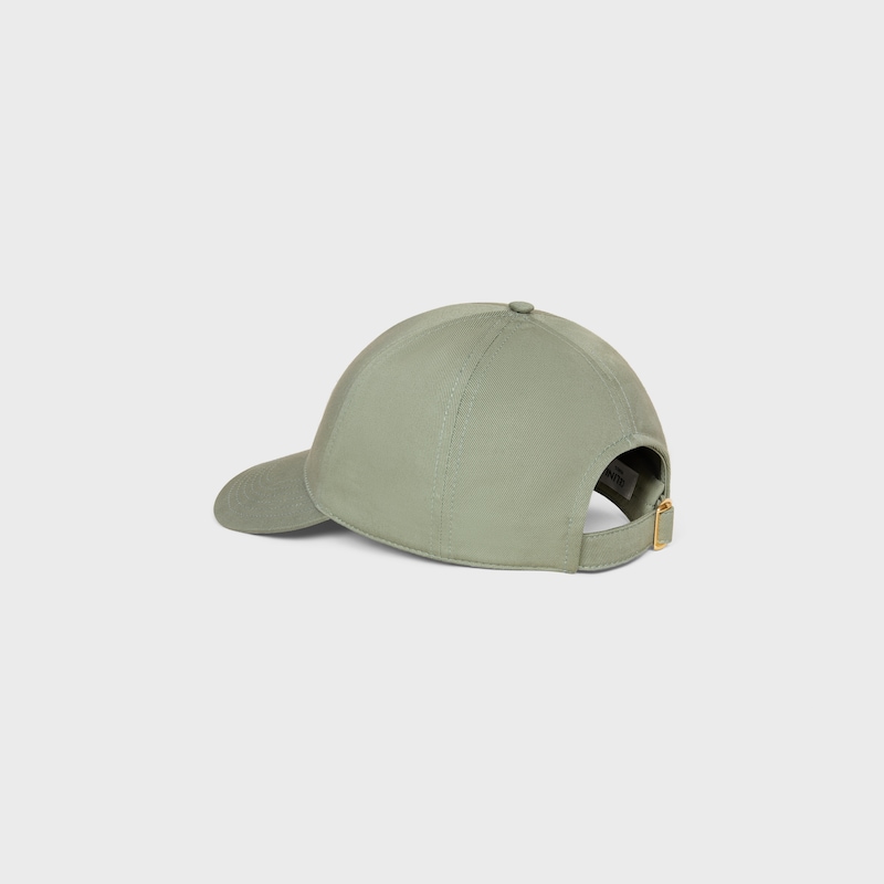 GORRA DE B&Eacute;ISBOL TRIOMPHE DE GABARDINA DE ALGOD&Oacute;N - SALVIA -  - 1 | CELINE