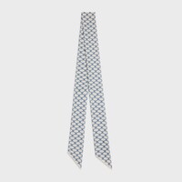 lavalliere in triomphe silk twill - DENIM -  - 1 | CELINE