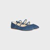 LES BALLERINES CELINE DOUBLE STRAP IN DENIM - BLUE -  - 2 | CELINE