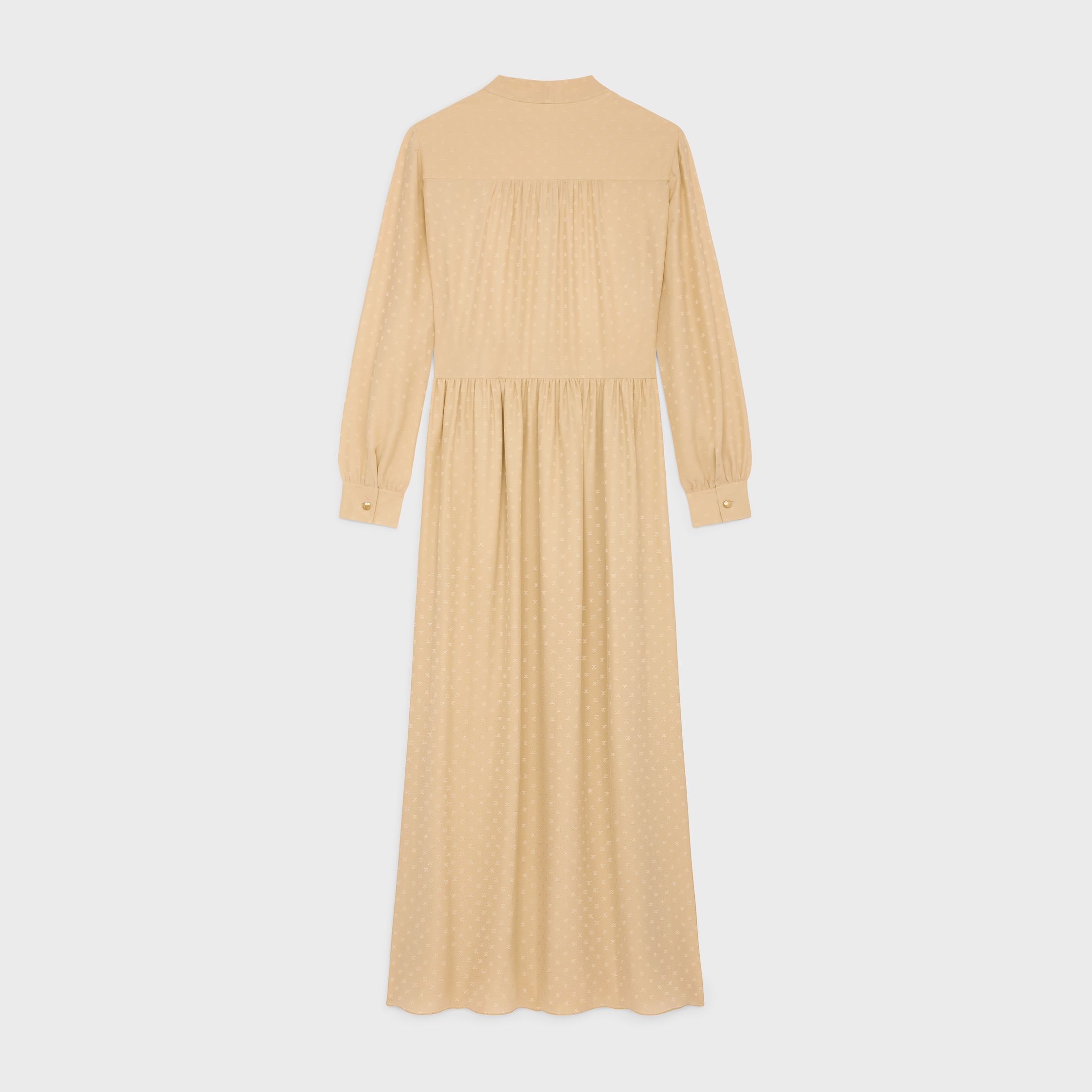 long dress in triomphe silk - CHARDONNAY | CELINE