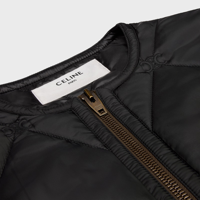 quilted jacket IN light nylon - BLACK -  - 1 | CELINE