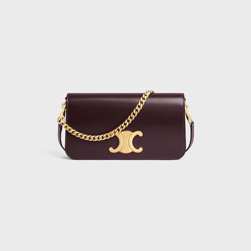 MULTIPOCHETTE IN SHINY CALFSKIN - DEEP BURGUNDY - MORE LINES - 1 | CELINE