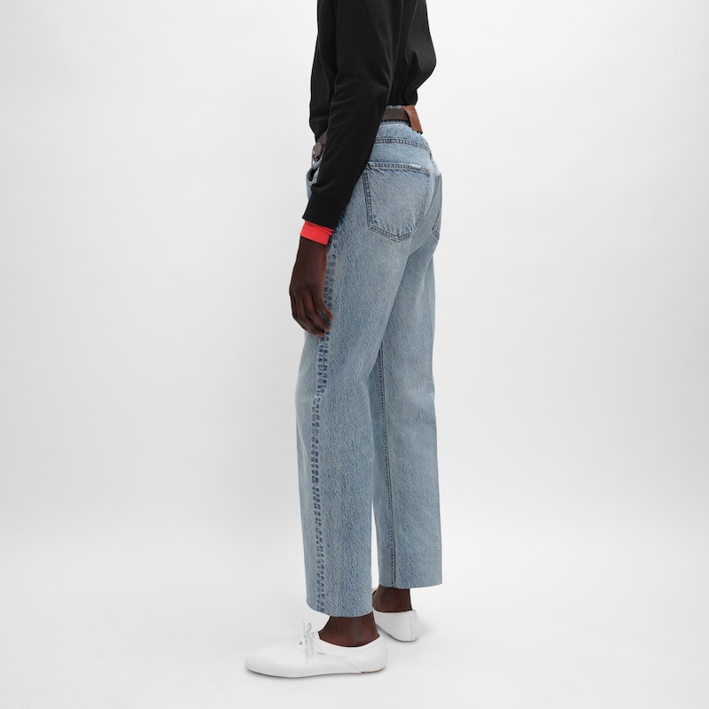 boyfriend jeans 001 IN COTTON DENIM - POWDER BLUE -  - 1 | CELINE