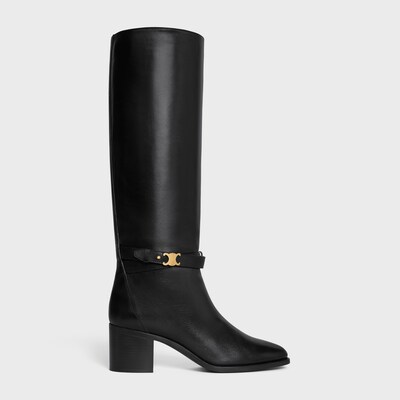 CELINE 트리옹프 가란스 스트랩 하이 부츠 - 카프스킨 - 블랙 -  - tileIndex | CELINE