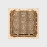 square in leopard silk twill - CREAM/LEOPARD -  - 1 | CELINE