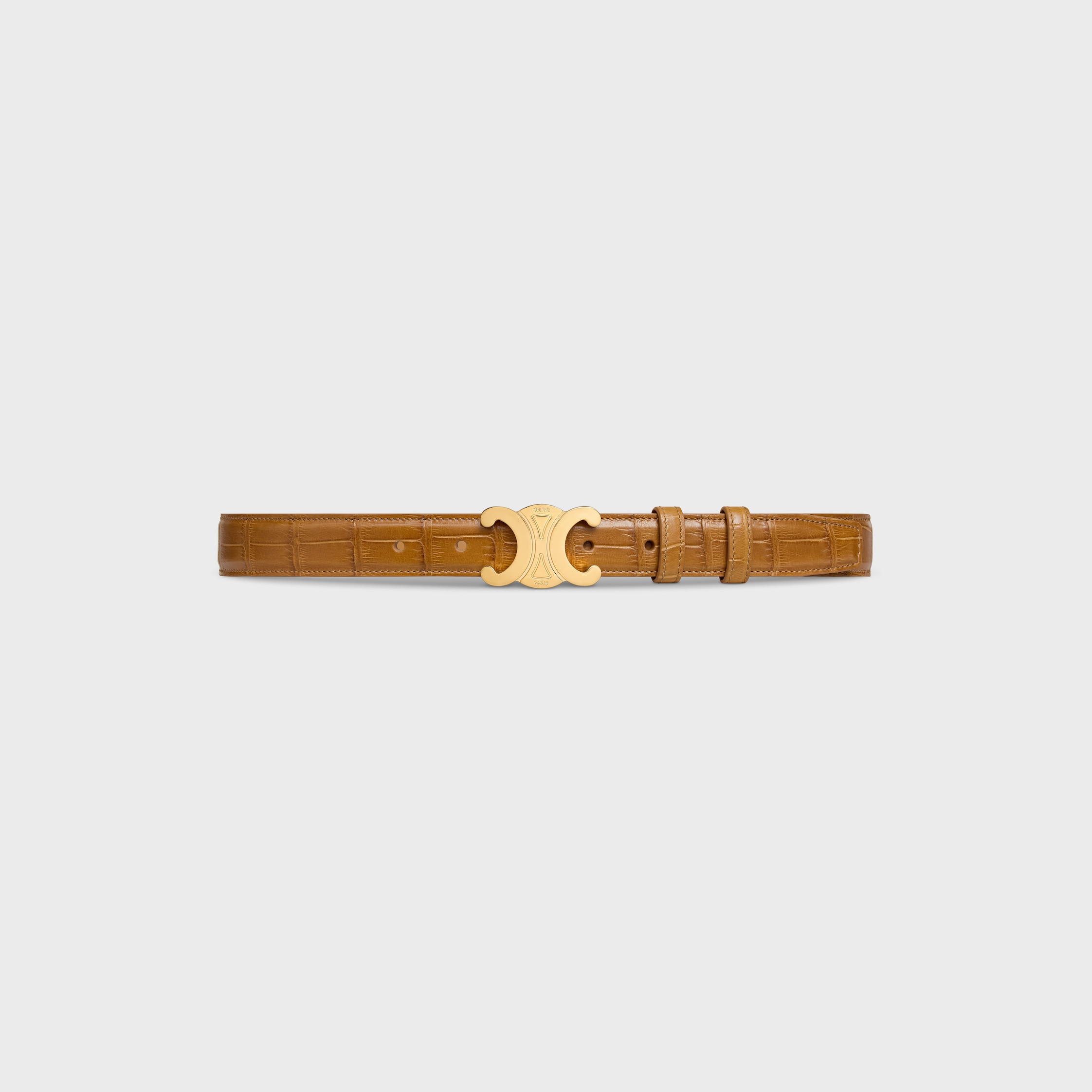 MEDIUM 25MM TRIOMPHE BELT IN ALLIGATOR - | CELINE MEDIUM 25MM TRIOMPHE BELT IN ALLIGATOR - | CELINE