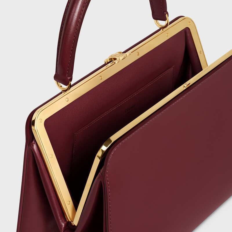 CELINE ANTOINETTE天然緞面牛皮革中號手袋 - 酒紅色 - 其他系列 - 1 | CELINE