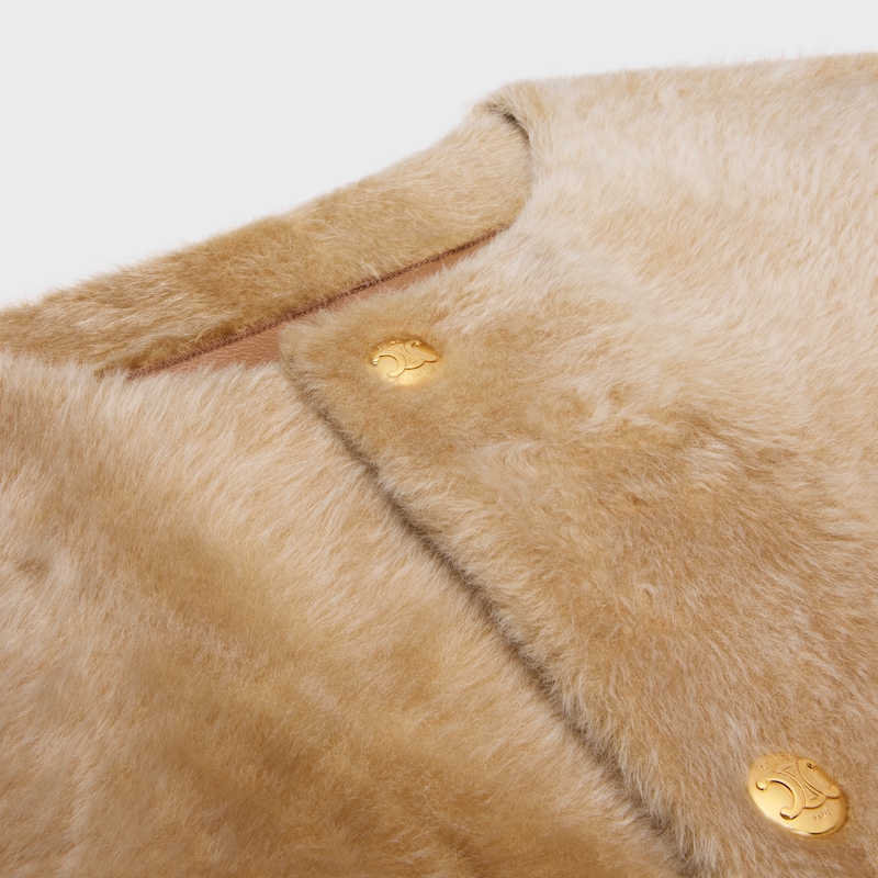 cardigan jacket IN lamb shearling - BEIGE -  - 1 | CELINE