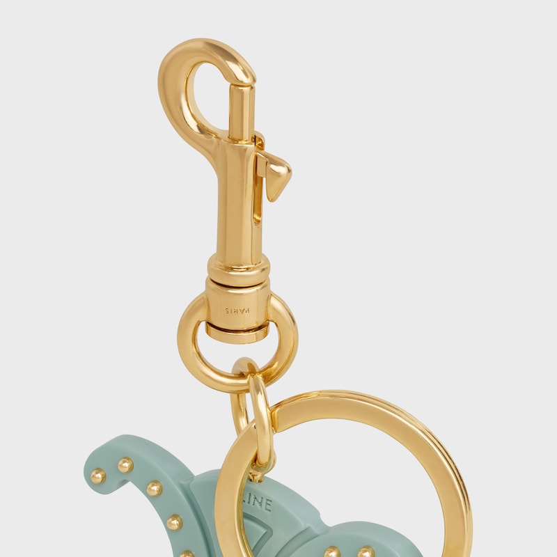 TRIOMPHE醋酸酯鑰匙圈吊飾 - 淺陶土色 - 手袋吊饰 - 1 | CELINE